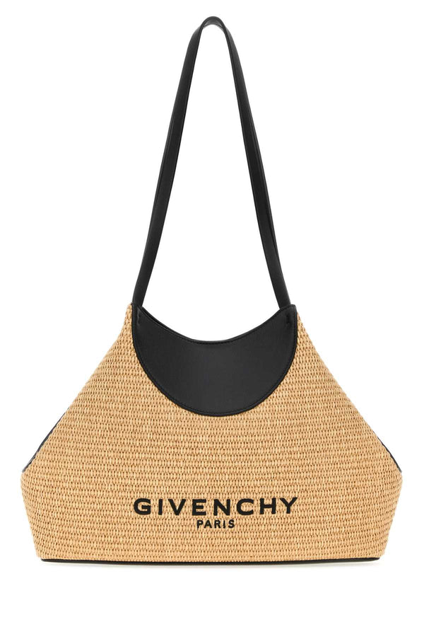 Givenchy Cabas Exterior: 52% Cotton 48% Nylon; Lining: 51% Polyurethane 49% Cotton shoulder bag in beige
