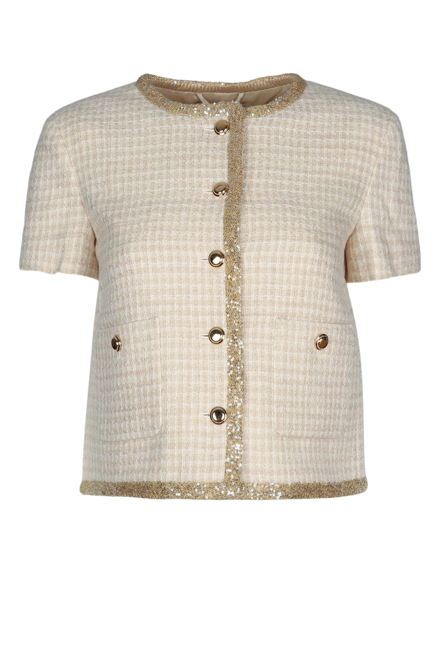 Miu Miu 100% Wool / 100% Polyester jacket in beige
