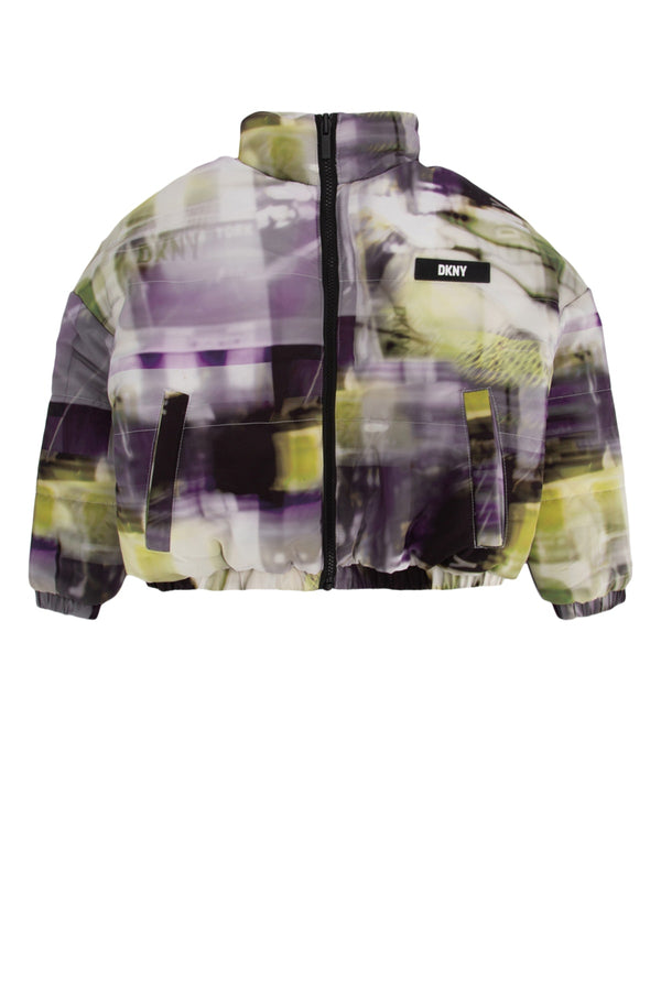 Dkny Junior Polyester/Nylon blend puffer jacket in purple