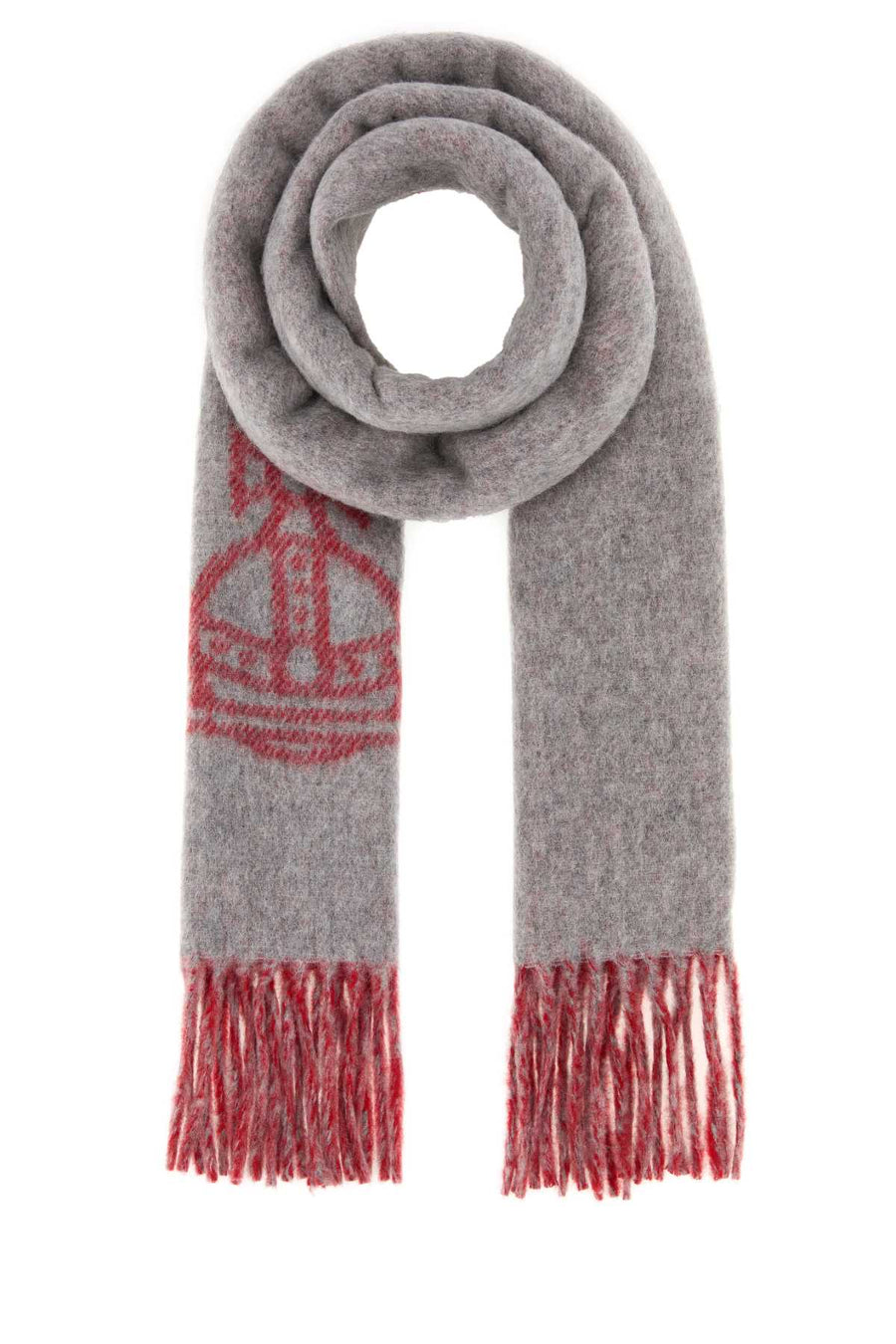 Grey Wool Scarf Aw26grey Exterior: Sciarpe E Foulard