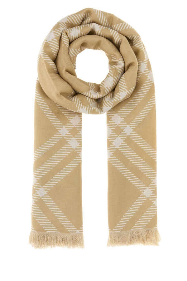 Burberry Bias 70% Wool scarf in beige