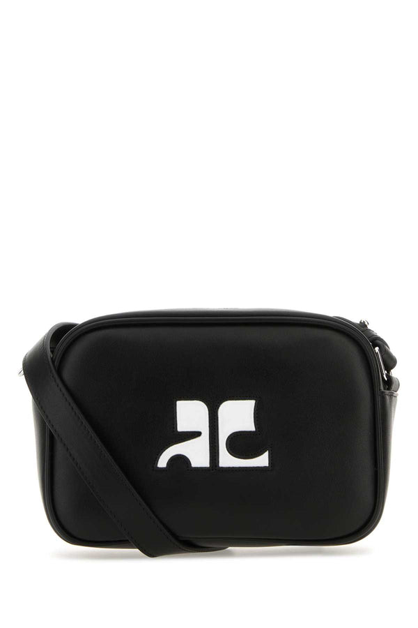Courreges Camera Exterior: 100% Leather shoulder bag in black