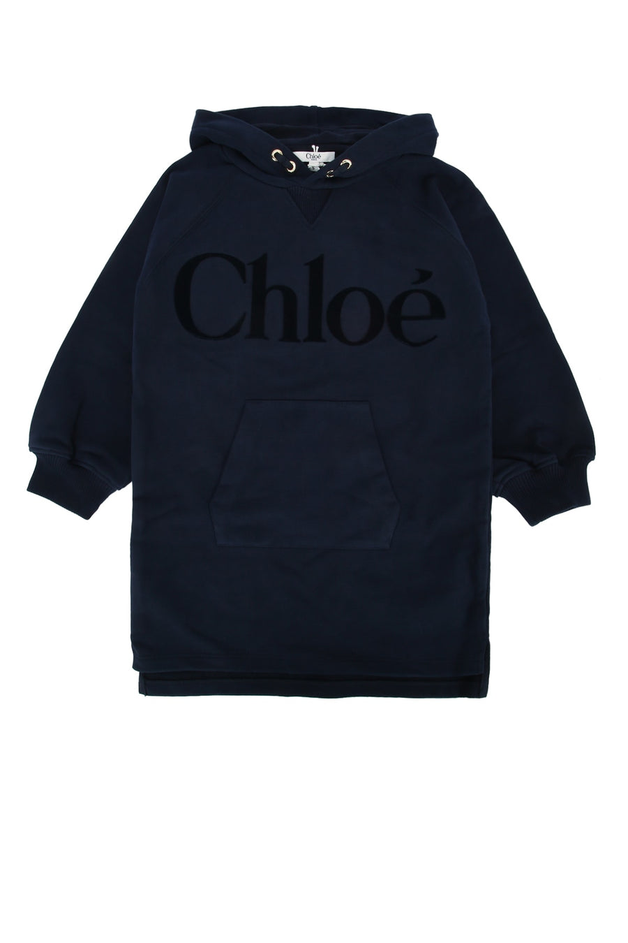 Chloe Kids Cotton blend dress in navy