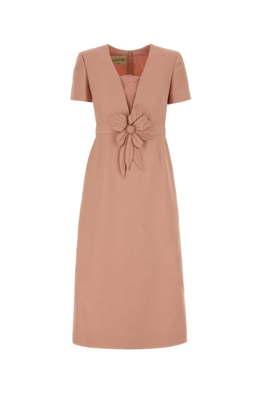 Valentino Garavani Midi 65% Wool 35% Silk (exterior); 100% Silk (lining) dress in pink