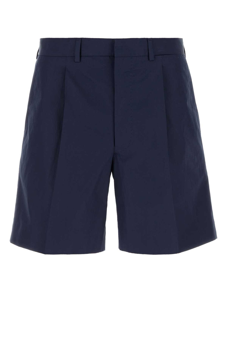 Prada 100% Cotton bermuda shorts in navy