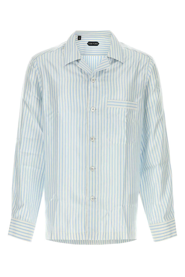 Tom Ford Jacquard 100% Silk shirt in blue