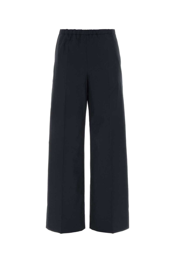 Moncler 100% Cotton trousers in navy