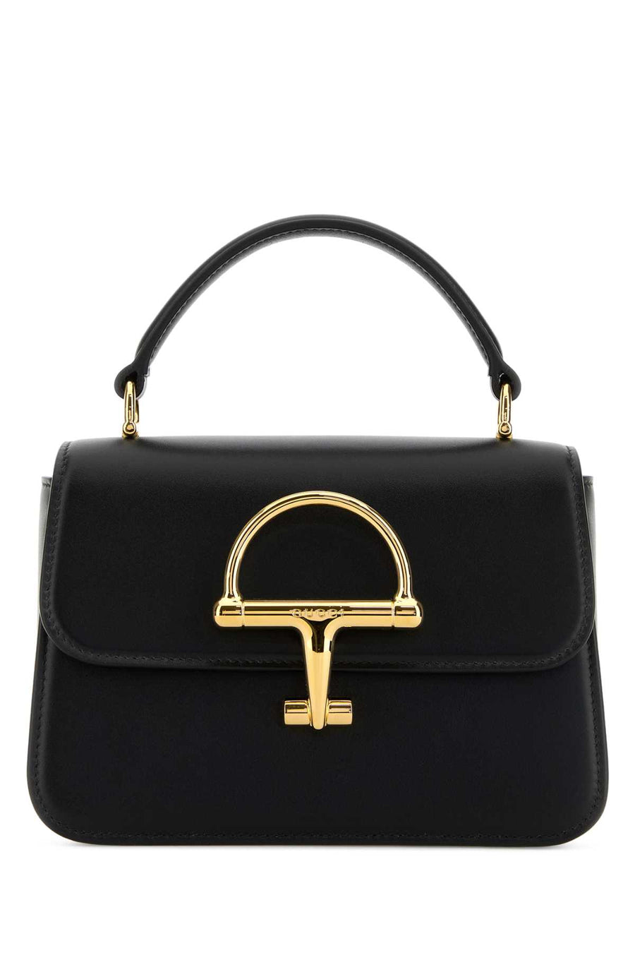 Gucci With Calf skin top handle bag in black