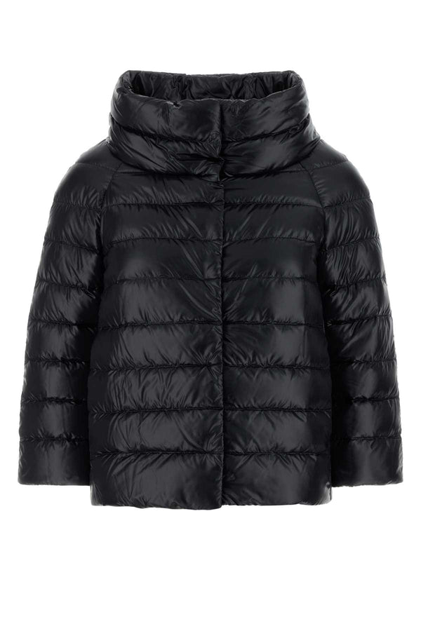 Herno Exterior: 100% Nylon down jacket in black