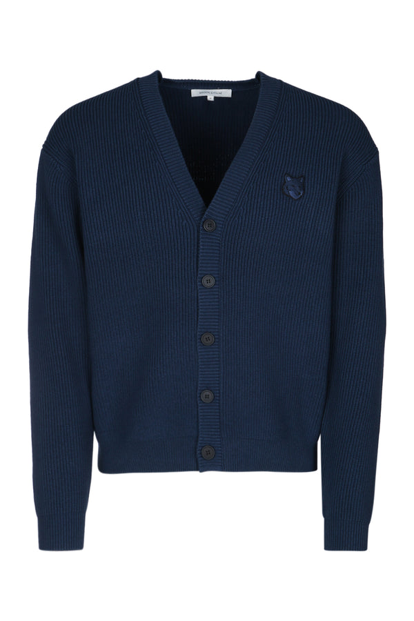 Maison Kitsune 70% Cotton cardigan in navy