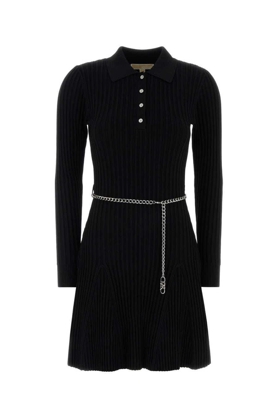 Michael By Michael Kors Polo 64% Recycled Viscose mini dress in black