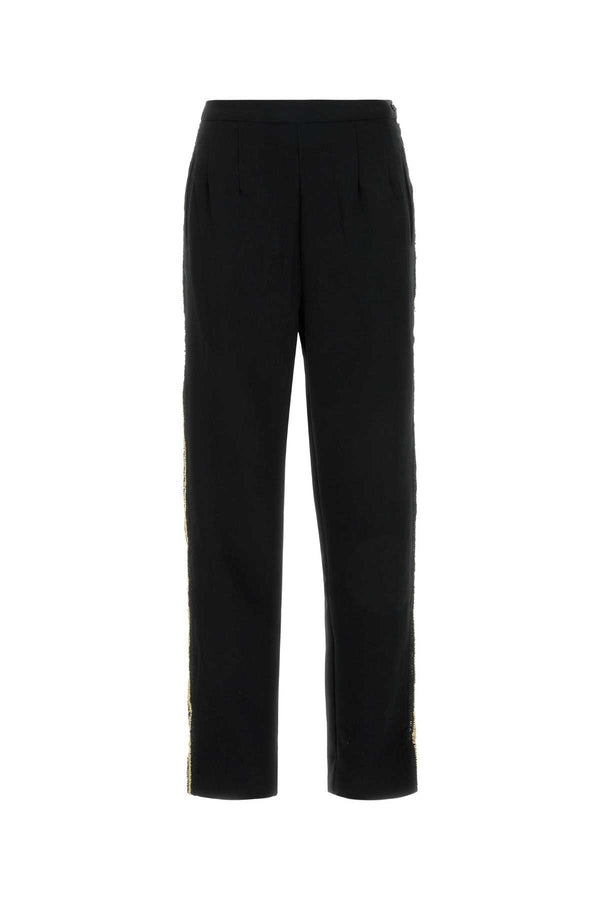 Bode Crochet 100% Polyester trousers in black