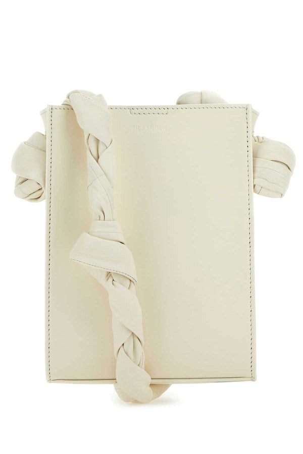 Jil Sander Tracolla Exterior: 100% Leather shoulder bag in white