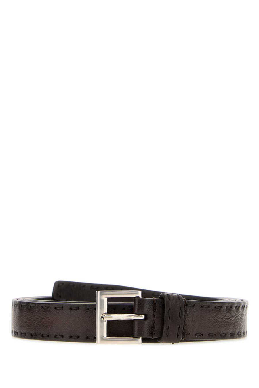 Brown Nappa Leather Belt Caffe' Cinture