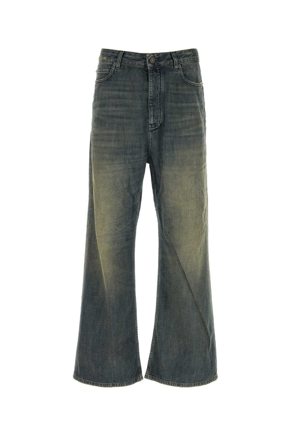 Balenciaga Crotch 100% Cotton jeans in navy