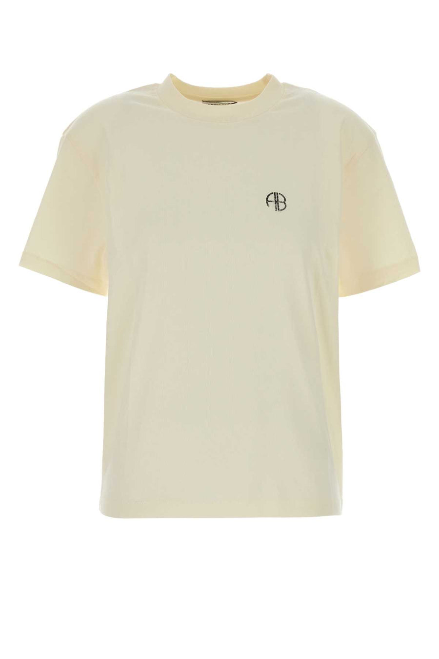 Anine Bing Soft 100% Cotton t-shirt in cream