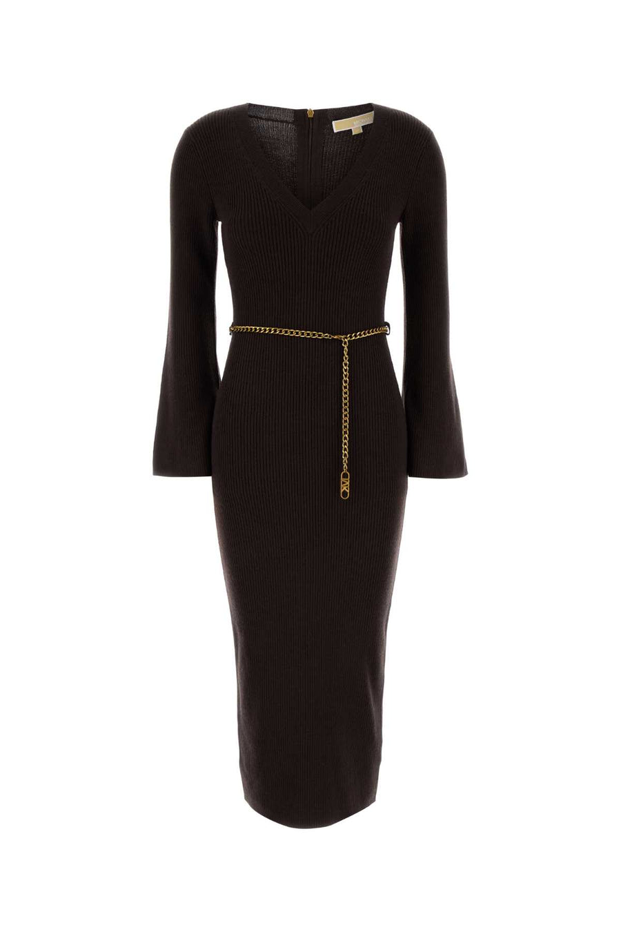 Michael By Michael Kors Bell 90% Wool dress in brown