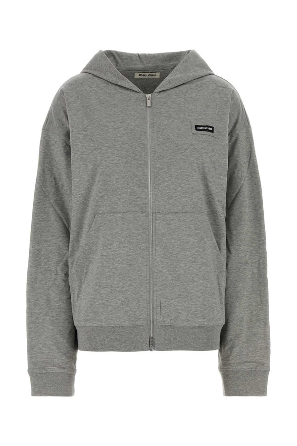 Miu Miu 100% Cotton hoodie in gray