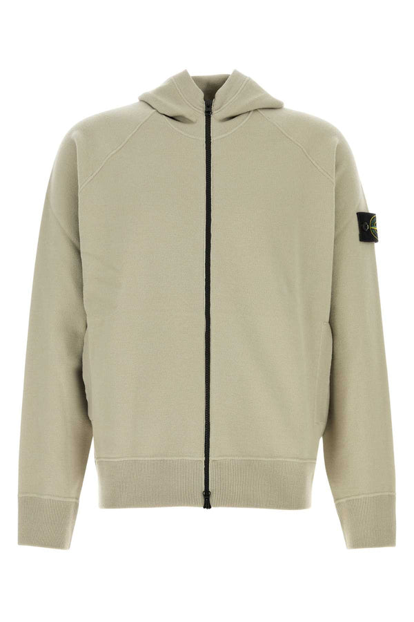 Dove Grey Knit Sweatshirt Sand Felpe