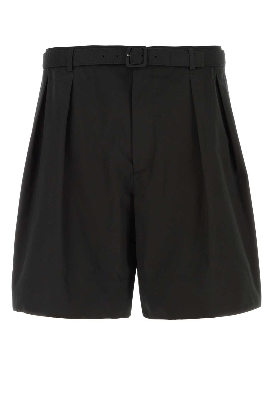 Saint Laurent 100% Cotton bermuda shorts in black