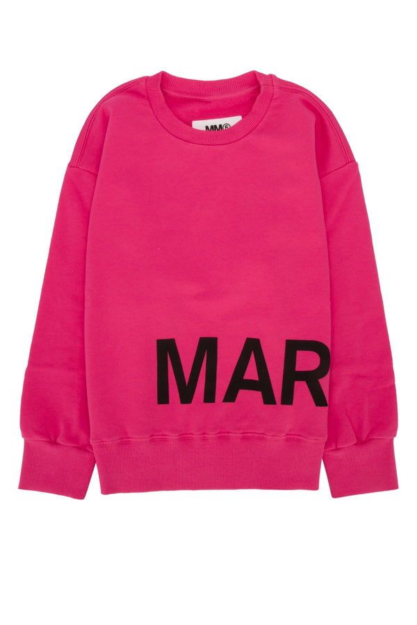 Mm6 Kids 100% Cotton sweatshirt in pink