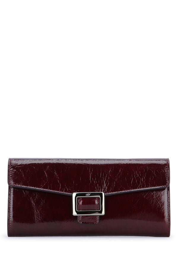 Roger Vivier clutch in burgundy