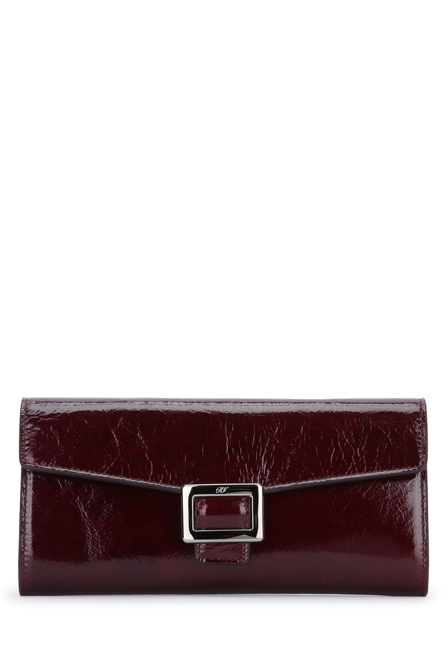 Roger Vivier clutch in burgundy