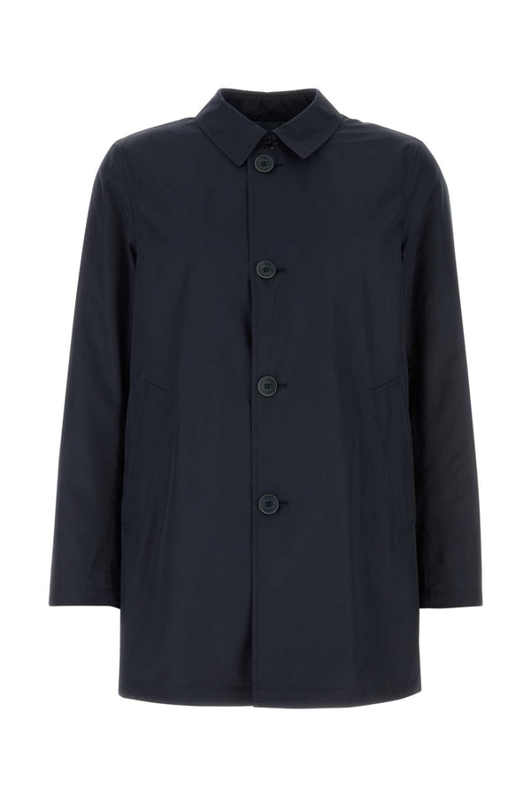 Herno Exterior: 100% Polyester; Lining: 100% Cupro jacket in navy