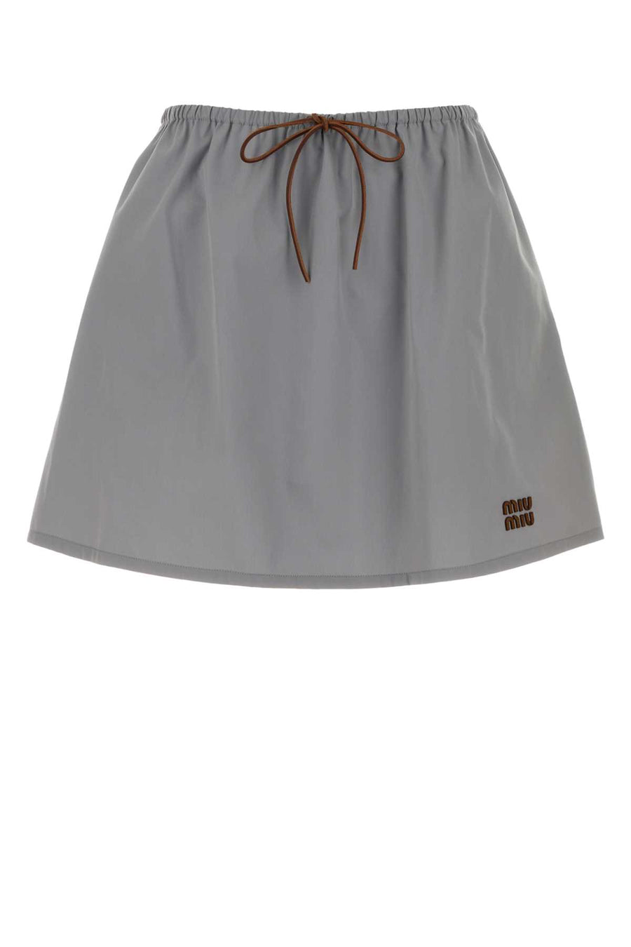 Grey Panama Mini Skirt Granito Exterior: Cotton Polyester Gonne