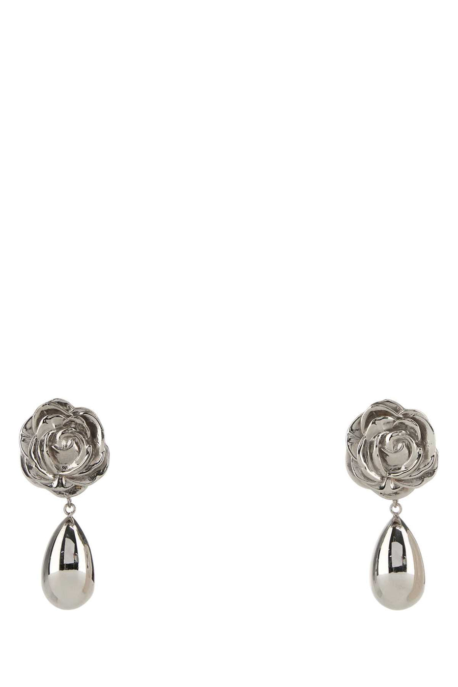 Silver Metal Earrings Rhodiumsilver Orecchini