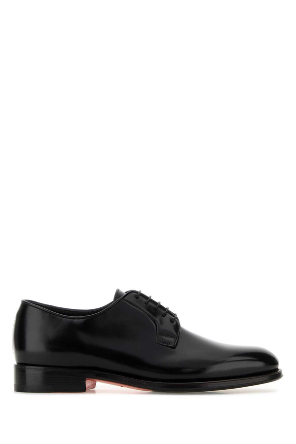 Santoni Exterior: 100% Leather oxford in black