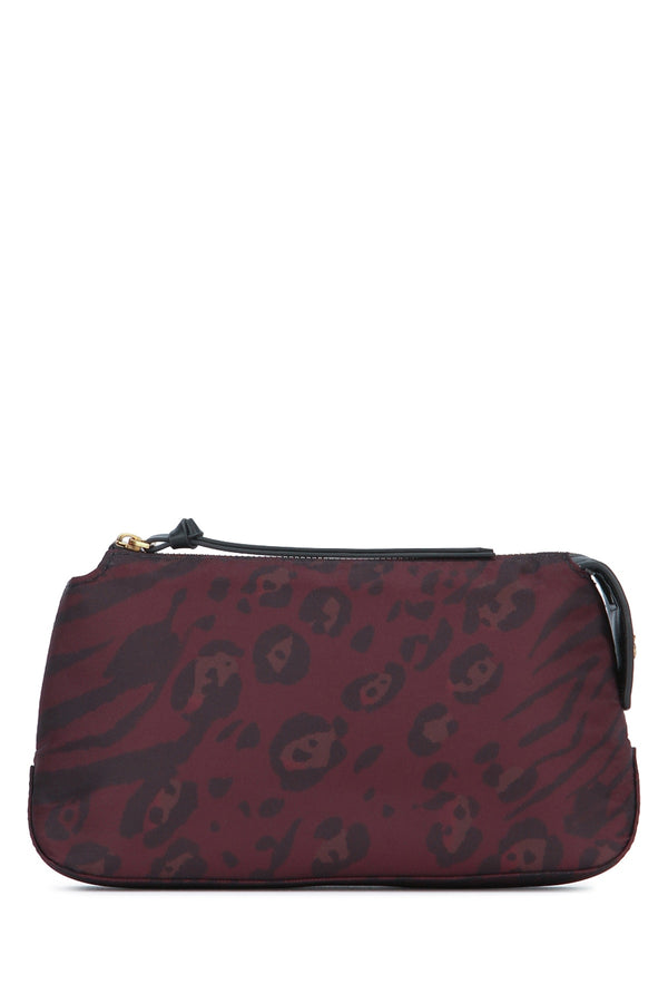 Pinko Case Nylon clutch in burgundy