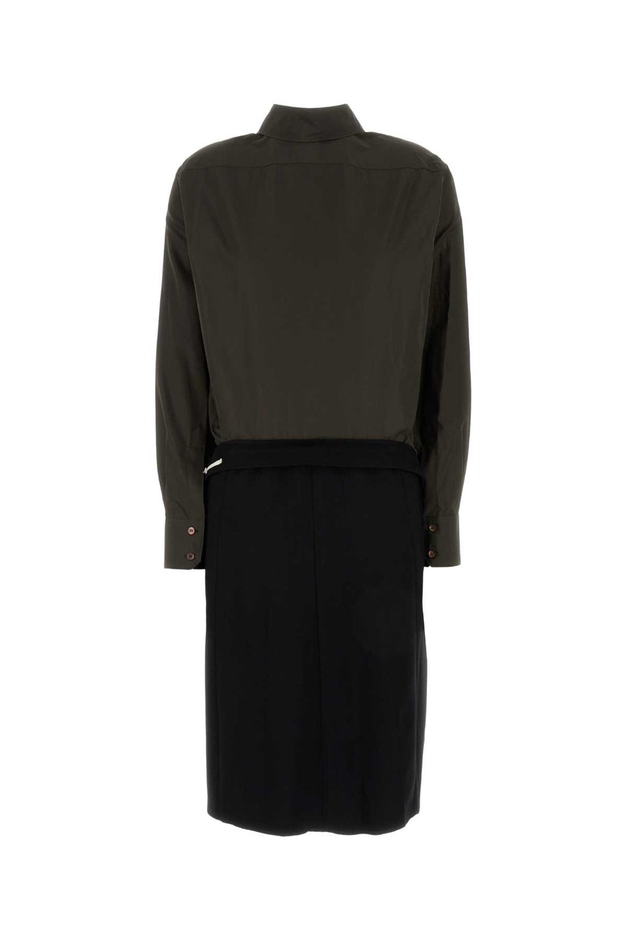 Maison Margiela Dress Exterior 1: 100% Cotton; Exterior 2: 100% Wool shirt dress in blue