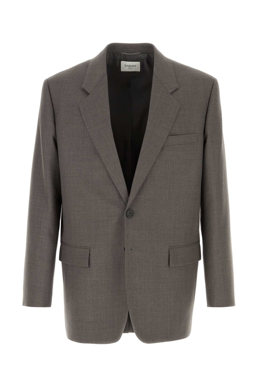 Saint Laurent Yves Exterior: 100% Wool blazer in gray