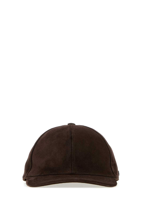 Valentino Garavani Vlogo Suede baseball cap in brown