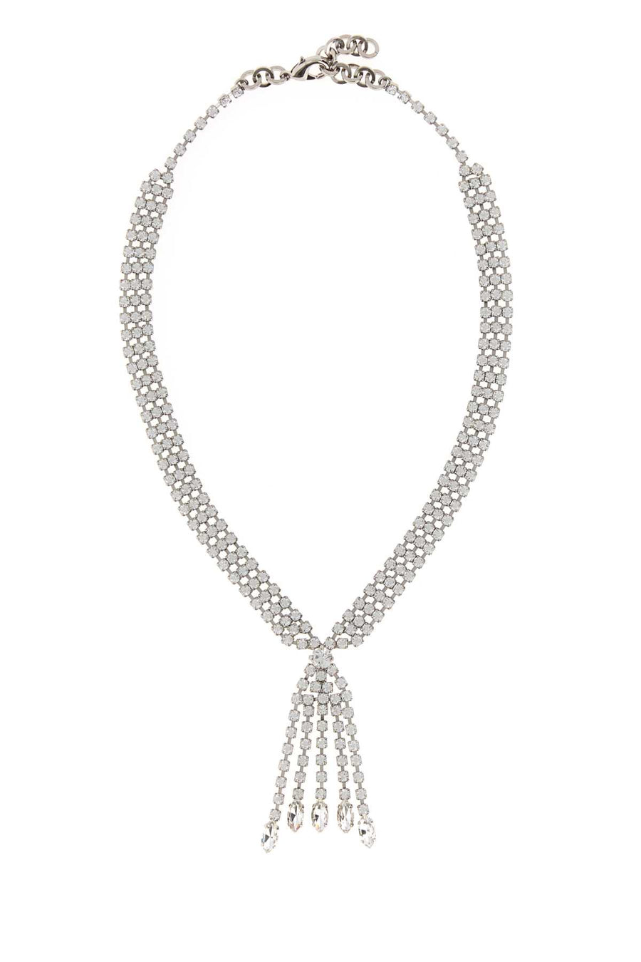 Embellished Metal Necklace Crysilver Collane