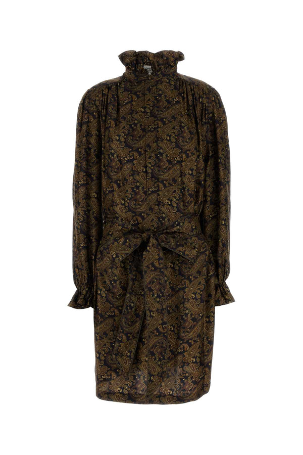 Saint Laurent 100% Silk dress in navy