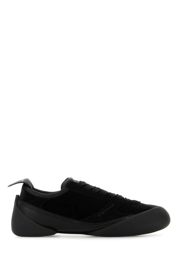Alexander McQueen Canvas and suede upper sneaker in black