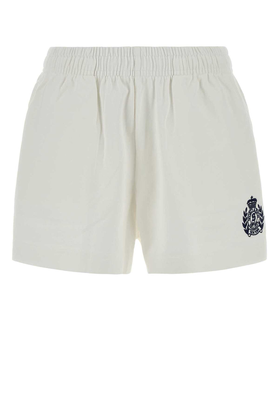 Sporty & Rich Crest Exterior: 100% Cotton bermuda in white