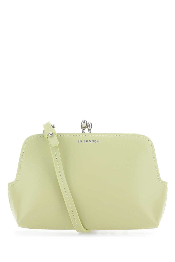 Jil Sander Exterior: 100% Leather micro bag in green