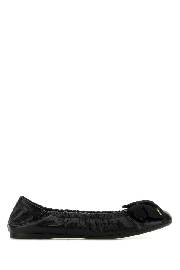 Prada Exterior: 100% Leather ballet flat in black