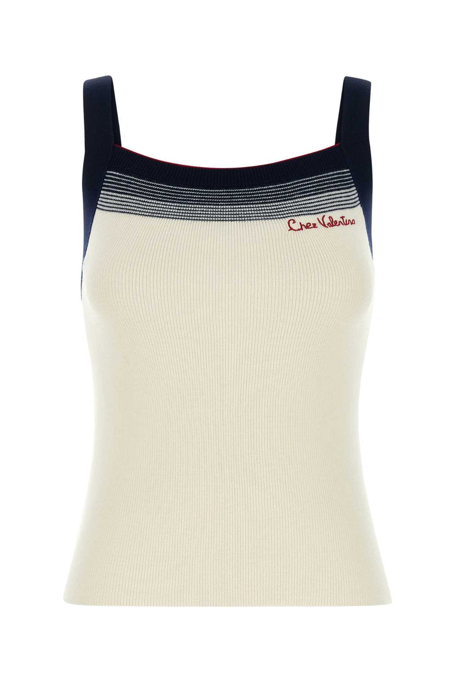 Valentino Garavani 100% Wool tank top in ivory