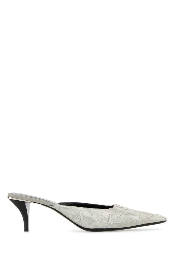 Gucci Upper Fabric upper mule heel in silver