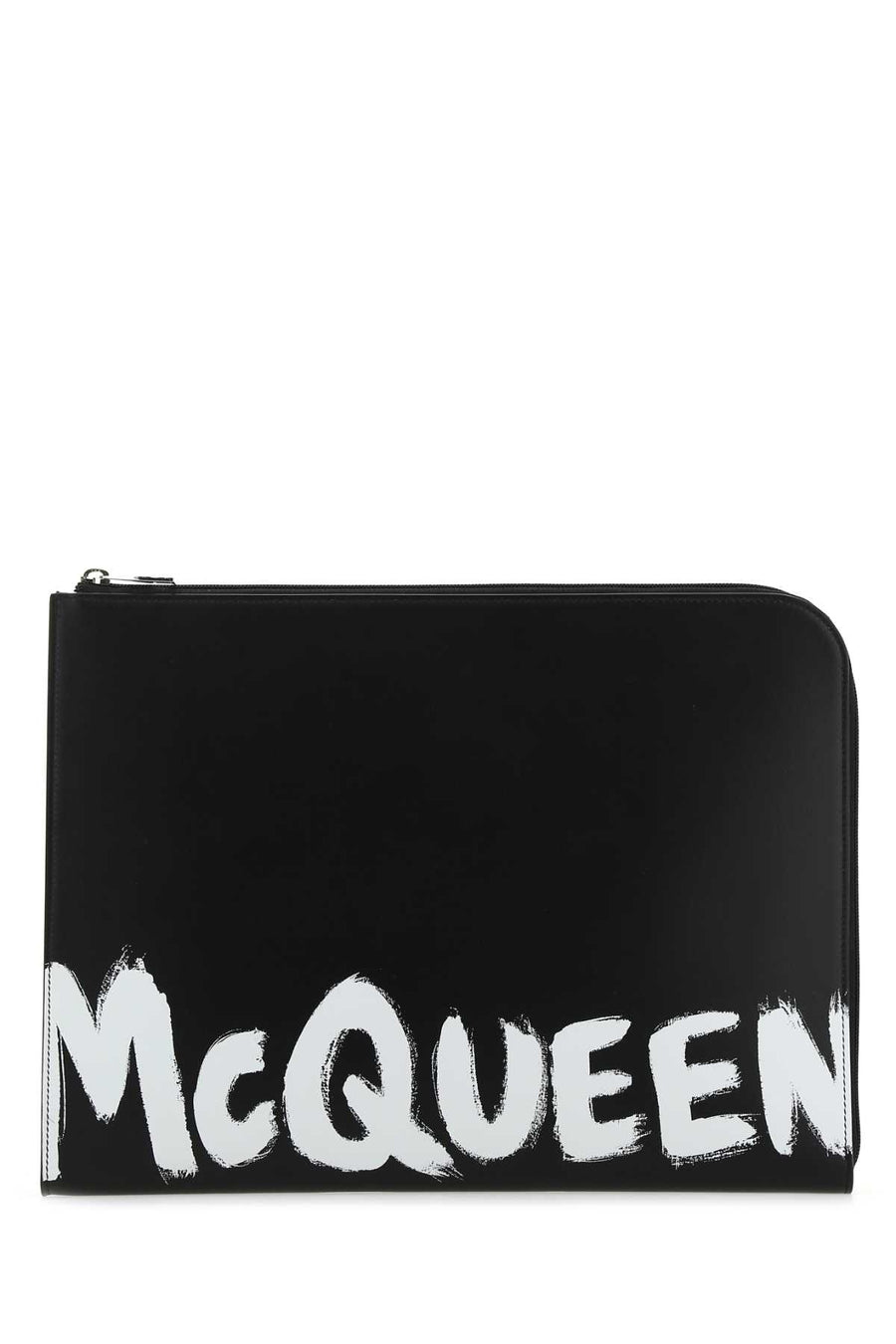 Alexander McQueen Exterior: 100% Leather; Lining: 100% Fabric wallet in black