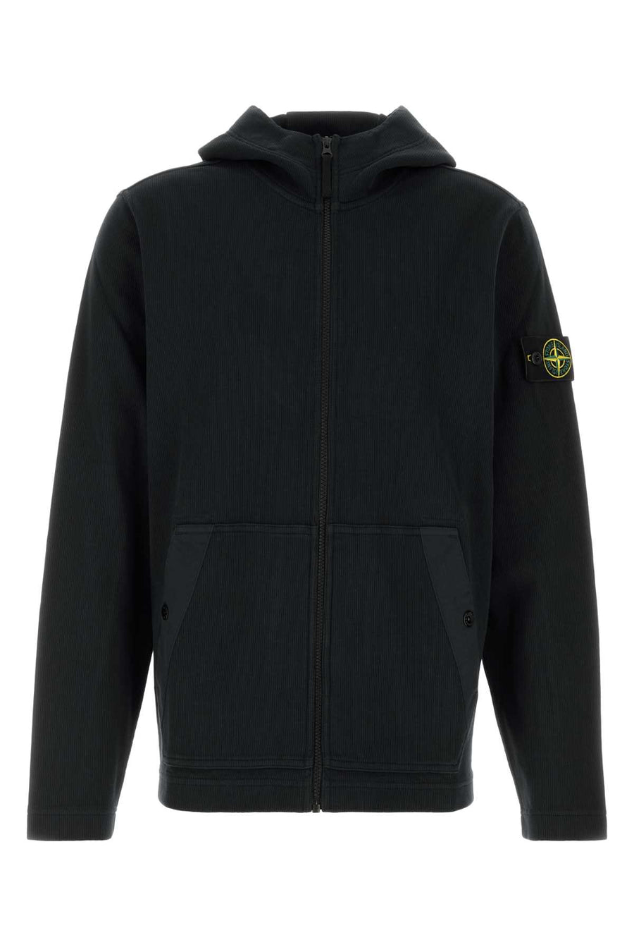 Black Cotton Sweatshirt Exterior: Felpe