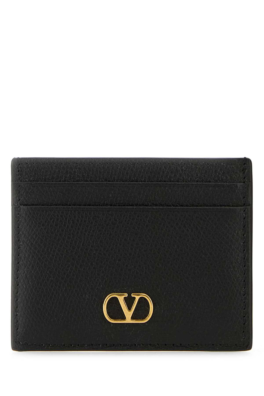 Valentino Garavani Holder Calf leather card case in black
