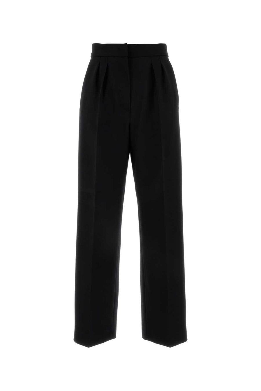 Max Mara 96% Virgin wool trousers in black