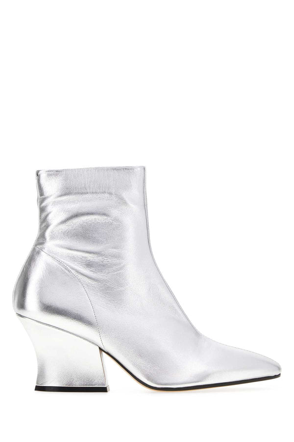 Jil Sander Exterior: 100% Calf boot in silver