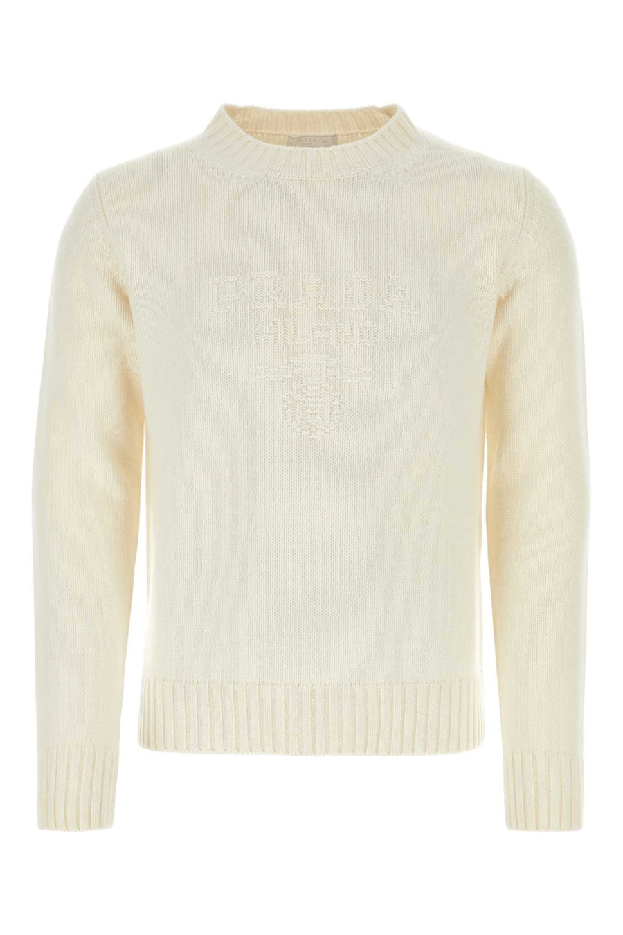 Prada 70% wool sweater in white