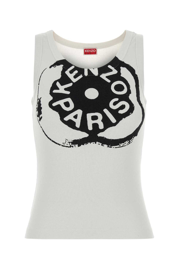 Kenzo Boke 96% Cotton tank top in white